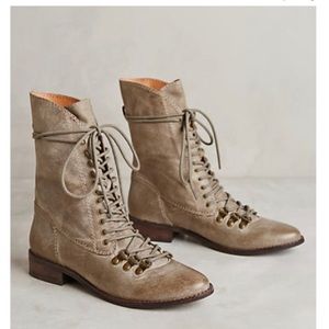 NEW Anthropologie Lien Do Baja lace-up leather boots